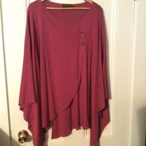 Piccadilly Lagenlook Raspberry Pink/Fushia Skirt Set